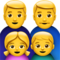 Family: Man, Man, Girl, Boy emoji on Apple